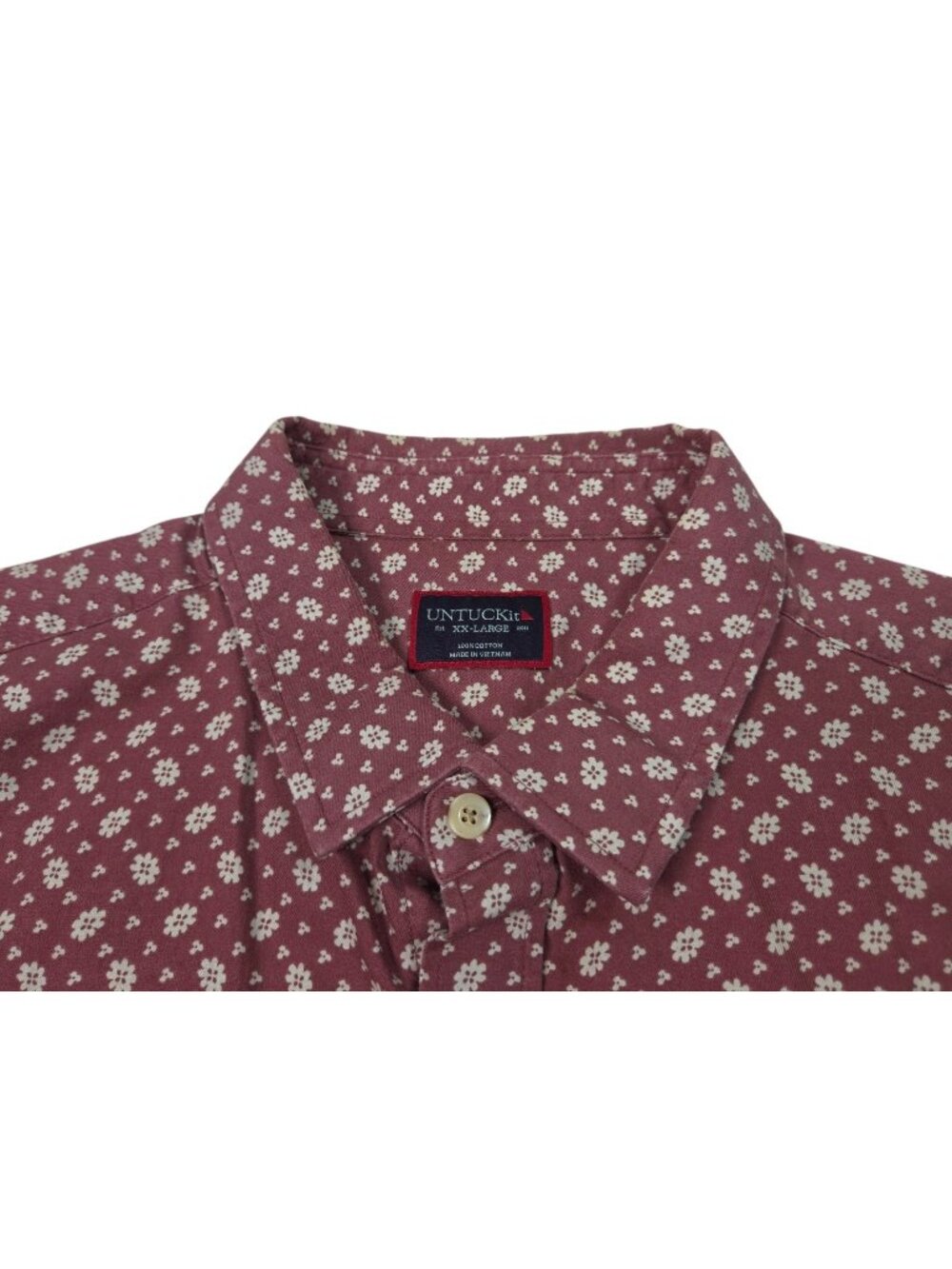 UNTUCKit Rory Floral Long Sleeve Button Up Shirt Men's 2XL Red